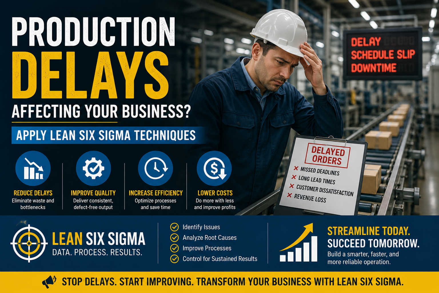 Production Delays Affecting Your Business? Apply Lean Six Sigma Techniques
